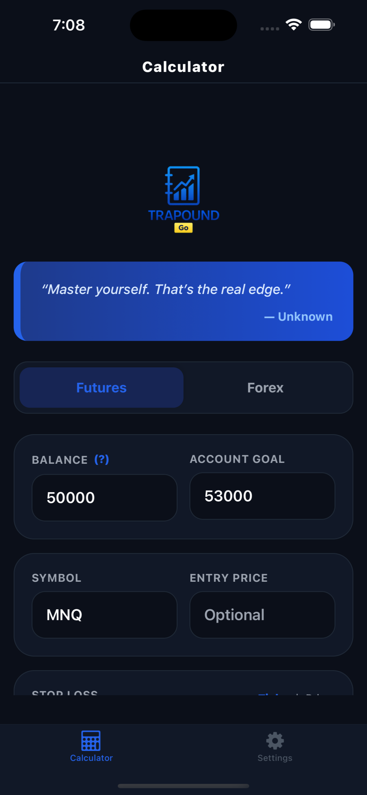 Prop Firm Mode Toggle